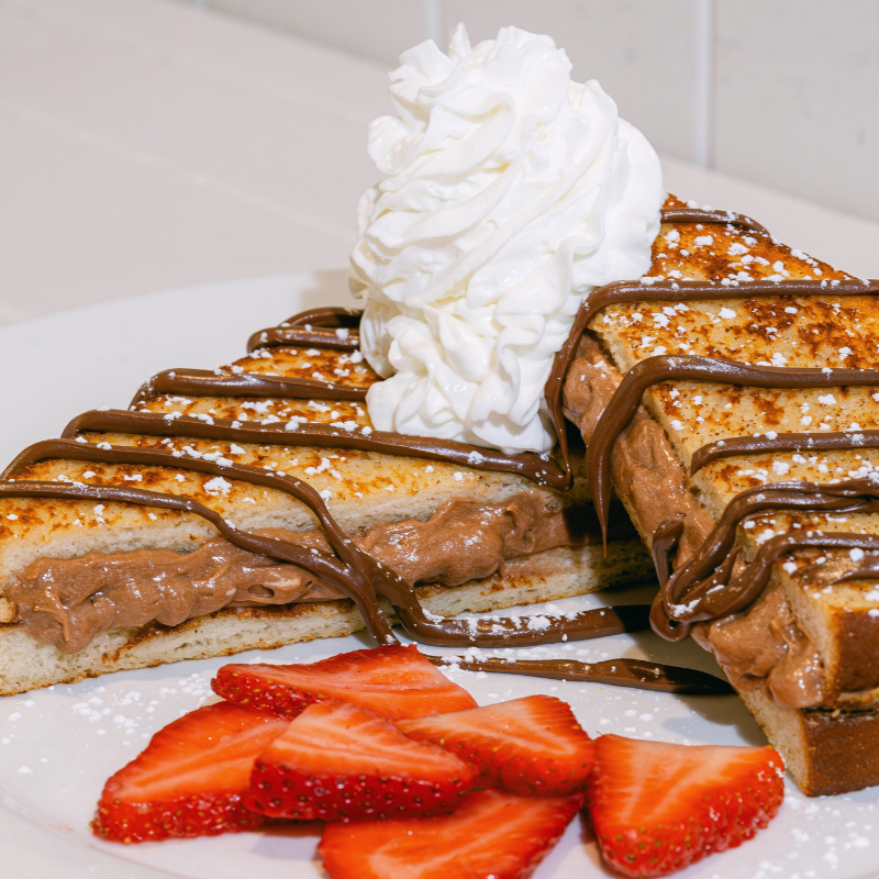 Chocolate Hazlenut Stuffed French Toast