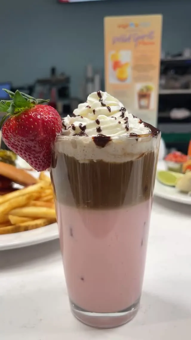 Here for a berry good time, not a long time 🍓⏰ Our Strawberries & Cream Iced Latte is only around until June 10th. Sip it while you can!