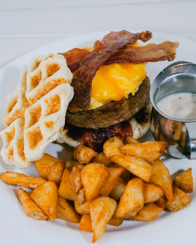 ☀️ Summer just got wilder at Wild Eggs! Our Wakin’ Up Wild limited time menu is here. Taste the new brunch bites before they're gone. Available now through August 26th.

🥓 Waffle Breakfast Sandwich
🍋 Blueberry Lemon Stuffed French Toast
🥔 Breakfast Tot-chos Skillet
🍔 Candied Bacon Egg Burger

Plus, sip on summer with our Blueberry Mint Citrus Cooler and Rosemary Honey Lemonade available as cocktails or mocktails, so everyone can join the fun! View the full menu at https://www.wildeggs.com/limited-time-menu/ and #StayWild

*Bowling Green only offering mocktails