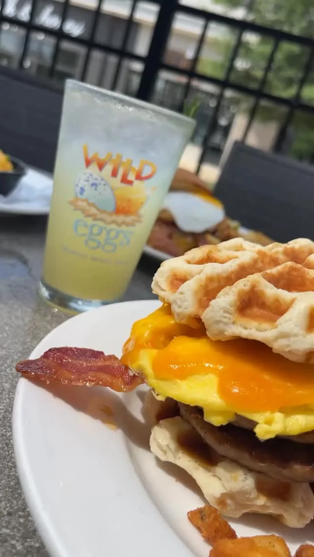 The Waffle Breakfast Sandwich is here to sweeten your brunch plans. Fluffy scrambled eggs, melty cheddar, sausage, bacon, and bourbon bacon jam on a waffle biscuit with bacon gravy on the side. Catch it before it’s gone Aug 26!