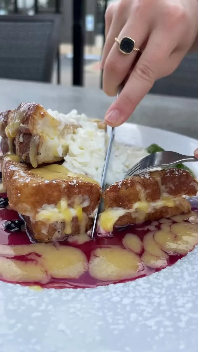 One slice and you’ll be hooked! Our Blueberry Lemon Stuffed French Toast only here until 8/26 at Wild Eggs 🫐🍋