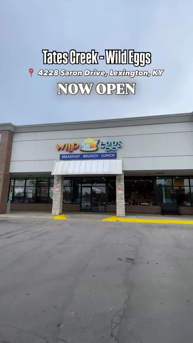 🥚 It’s official! Our Tates Creek location is OPEN today. Come celebrate with us at our third Lexington Wild Eggs. 🎉

📍 Wild Eggs Tates Creek
4228 Saron Drive, Suite A, Lexington, KY 40515